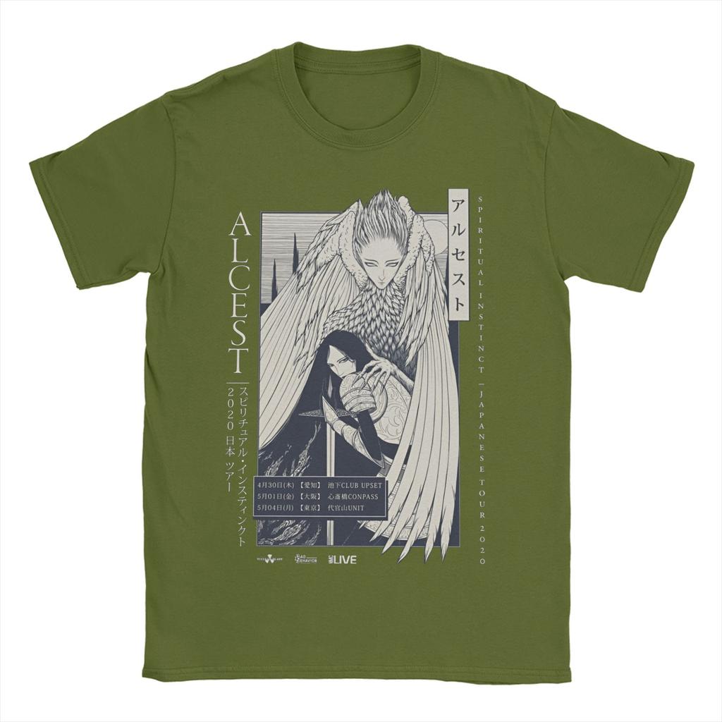 Men T-Shirt French ALCEST Band Novelty Cotton Tees Short Sleeve Music T Shirt O Neck Clothes Gift Idea