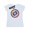 Marvel Womens/Ladies Captain America Stained Glass Shield Cotton T-Shirt