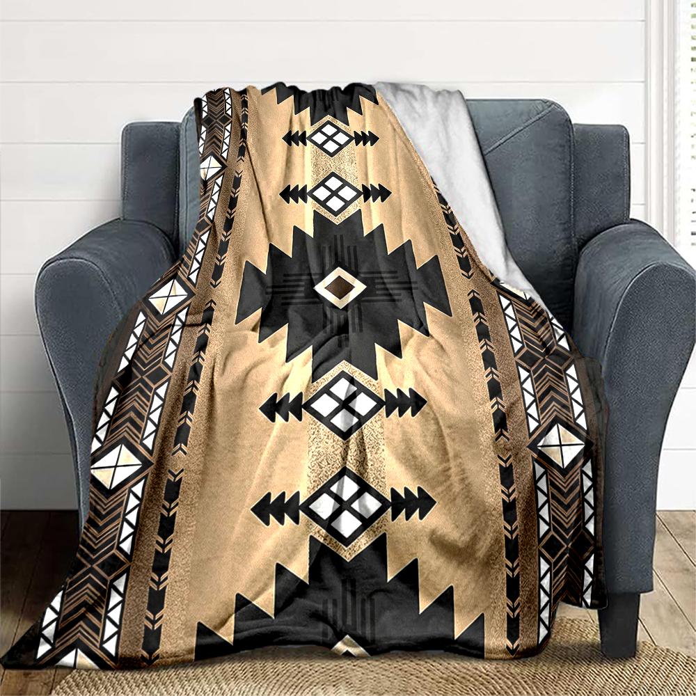 1Pc Native American Blanket Soft And Comfortable Casual Warm Camping Travel Christmas Halloween Xmas Gift M924454
