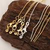 Versatile Adjustable Gold Round Bead Necklace for Women – DIY Threading All-Match Chain