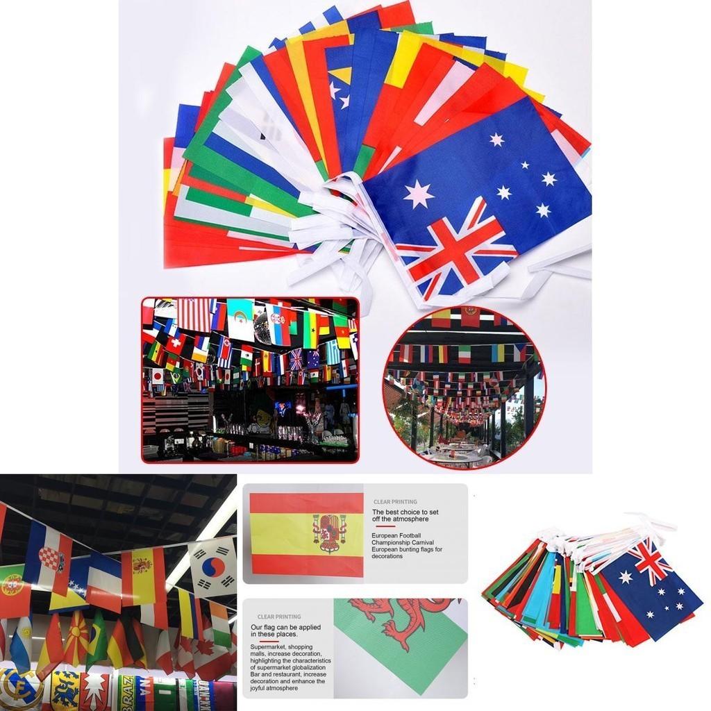 Lebhafter Euro 2021 Wimpel 10m Polyesterflaggen für internationale Fußballdekoration