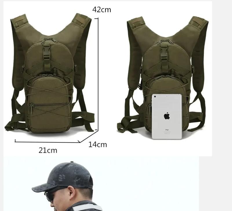 Rucsac Tactic Molle 15L Rucsac pentru Bicicletă Sporturi în Aer Liber Ciclism Hidratare Alpinism Drumeție Camping Drumeție Pescuit Geantă pentru Bicicletă