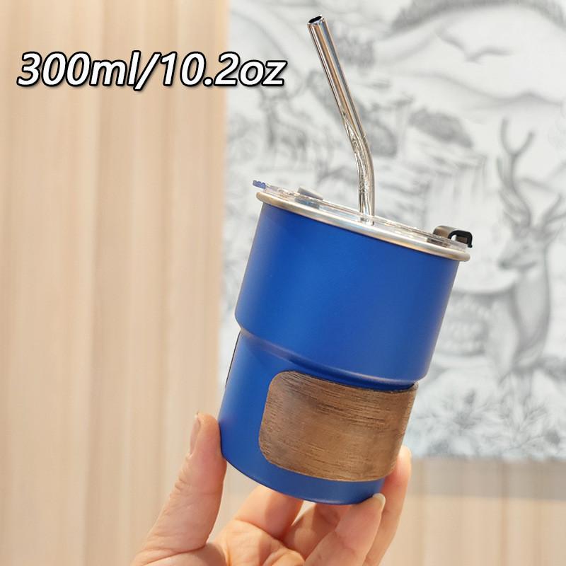 Portable Car Cup With Cover And Straw For Hiking And Travel 304 Stainless Steel