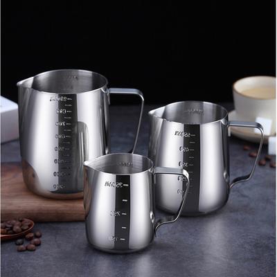 350/600/900ml Milchkännchen Edelstahl Espresso Kaffeetasse mit Skala Milchkännchen Scharfe Tülle Küchen Cafe Zubehör