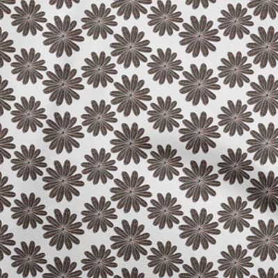 Cotton Flex Brown Fabric Asian Floral Block Sewing Craft Projects Fabric Prints By Yard 40 Inch