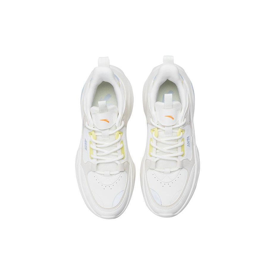 Anta Round Toe Comfortable Shock Absorbing Non-Slip Low-Top Casual Shoes Women sneaker Gray 122458812S-2