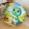 1PC Dinosaur palmAutomatic Open/Close Umbrella with Windproof, 8-Rib Sturdy Canopy, Durable Ribs, Fashionable Design, Outdoor Accessory, Fun Prin, Hol