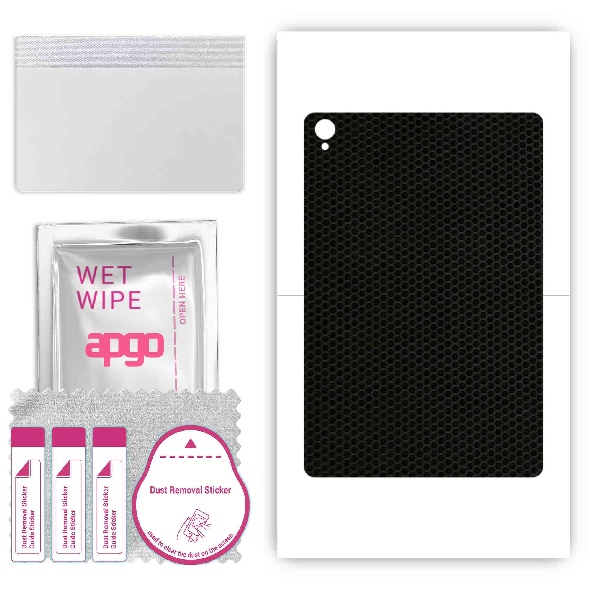 

apgo skin sticker film foil vinyl for the BACK compatible with Huawei MatePad 10.8, scratch-resistant, easy to install - Matrix