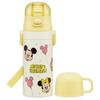 Skater Kids' 2-Way Water Bottle: Straw Drink (400ml) / Cup Drink (350ml) - Disney Mickey & Friends