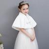 Girls Faux Fur Cape Cloak Winter Flower Girl Dress's Coat Princess Wedding Shawl and Cape for Girls