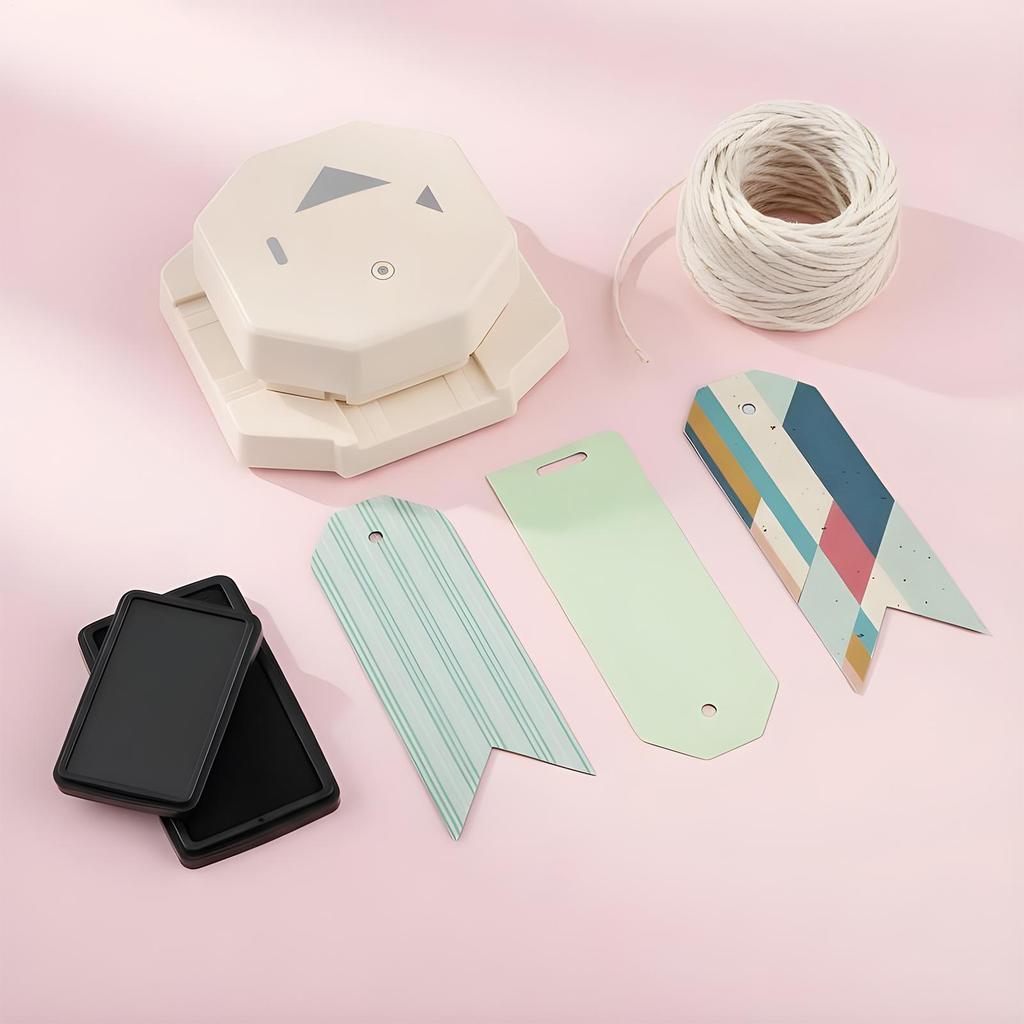 4 In 1 Tag Punch Corner Rounder Cutter Paper Label Punch for Scrapbooking Card for DIY Paper Card Photo Card Making Supplies