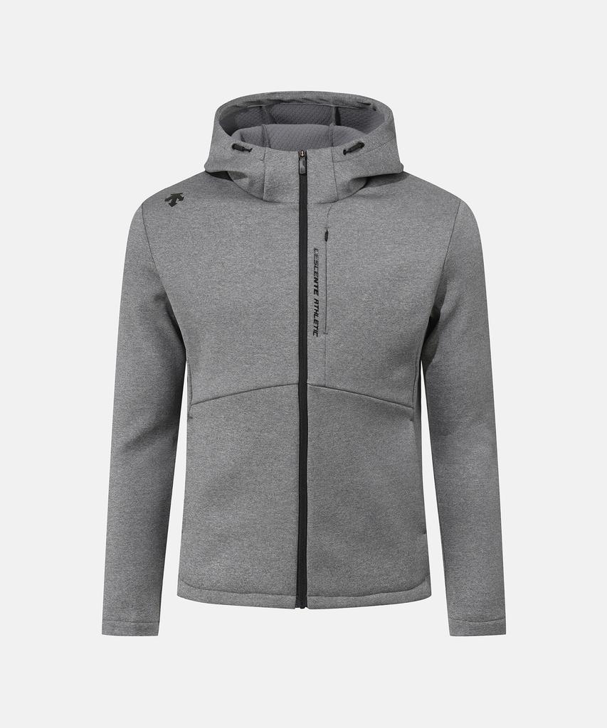 Descente Training Bonded Fleece-Lined Zip-Up Jacket Melange Gray Sr113Tft11