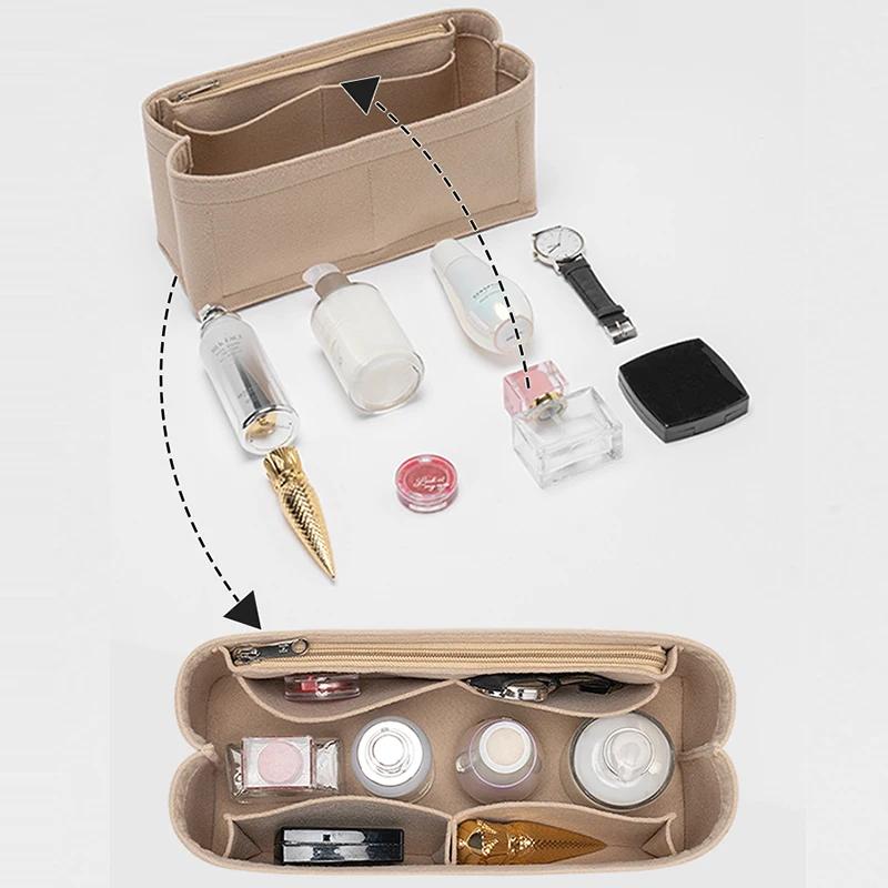 EverToner Für LV Carryall PM Filzstoff Einlegebeutel mit Reißverschluss Passend für Handtasche Kosmetiktasche Reisetasche Einsatz