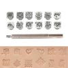 12 stuks stempelgereedschap Tang Dynasty bloemontwerp DIY groenteleer stempel 1 stuk handvat