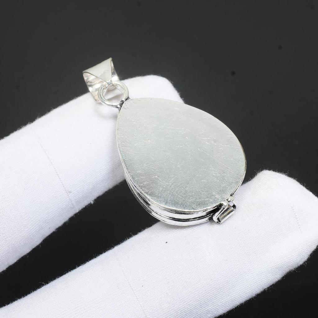 Mystisk Regnbågstoppas Ädelsten Handgjord 925 Sterlingsilver Hänge Naturligt Mystiskt Hänge Handgjorda Gåvor Hänge Smycke