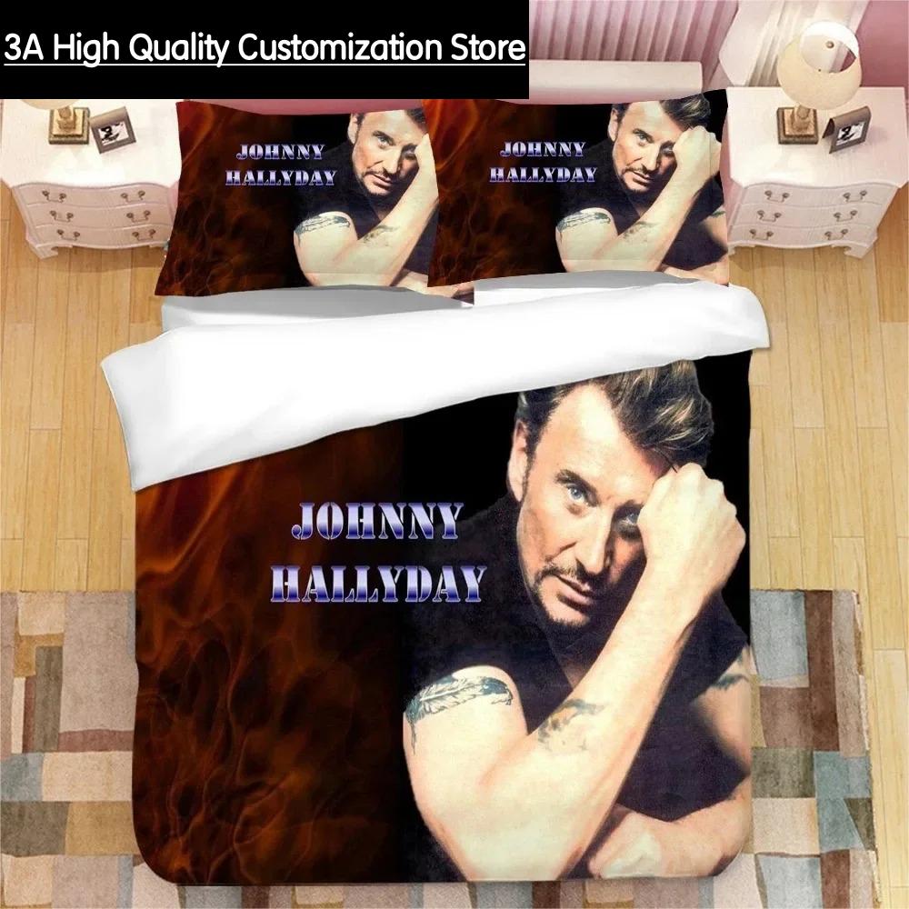 Johnny Hallyday 3D Printed Bedding Set Duvet Covers Pillowcases Comforter Bedding Set Bedclothes Bed Linen