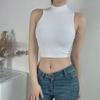 Ärmelloses Crop-Top im europäischen und amerikanischen Stil für Damen mit schmaler Passform und hoher Taille