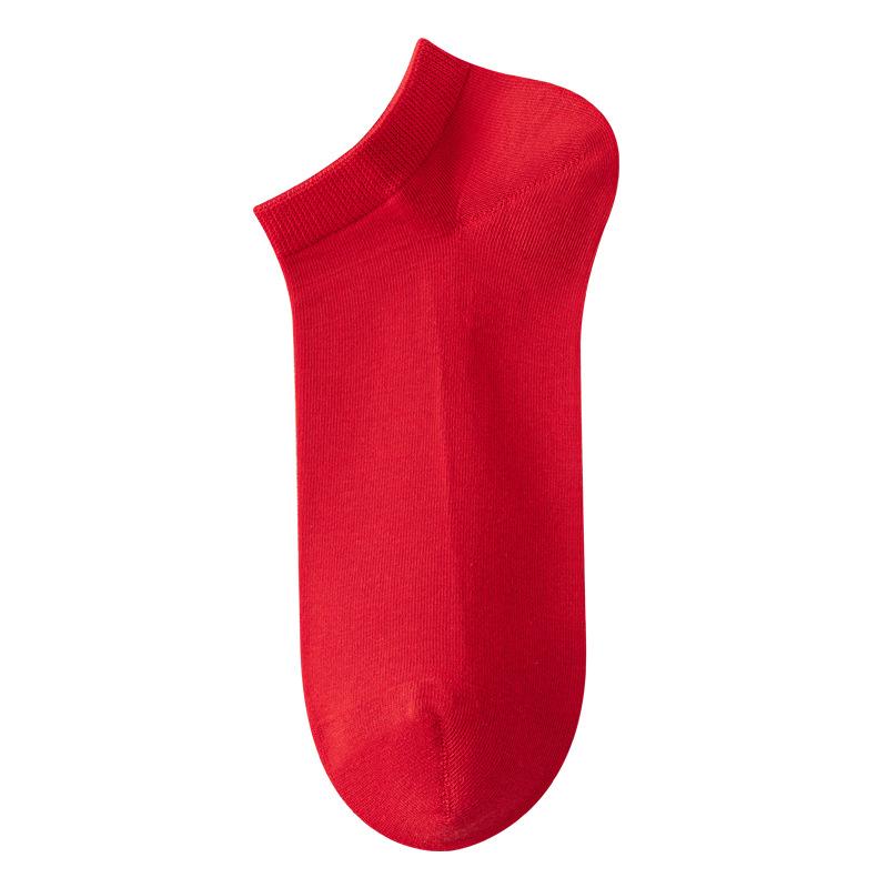 

Женские весенне-осенние носки-трубы из чистого хлопка, год свадьбы, антизапах, антибактериальные, красные 1 pair