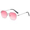 HBK 2022 Luxury Sunglasses Custom Designer Small Rectangle Sun Glasses 2022 Trendy Woman Rimless Sunglasses