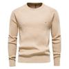  And Winter New Men's Round Neck Pullover Sweater Solid Men's T-Shirt