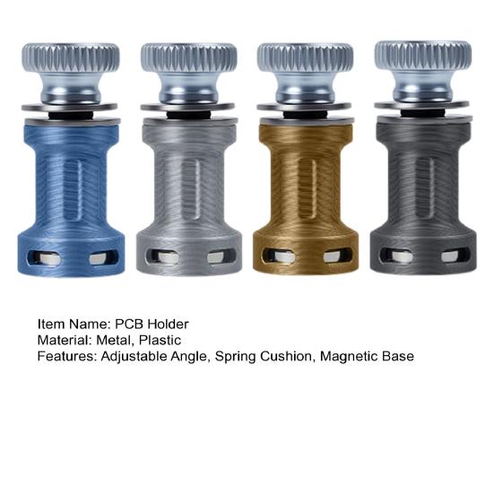 Spring Loaded Magnetic PCB Holder Adjustable Angle Damage-Preventing Spring Cushion Angle Soldering Aid Electronic Repair Clamp