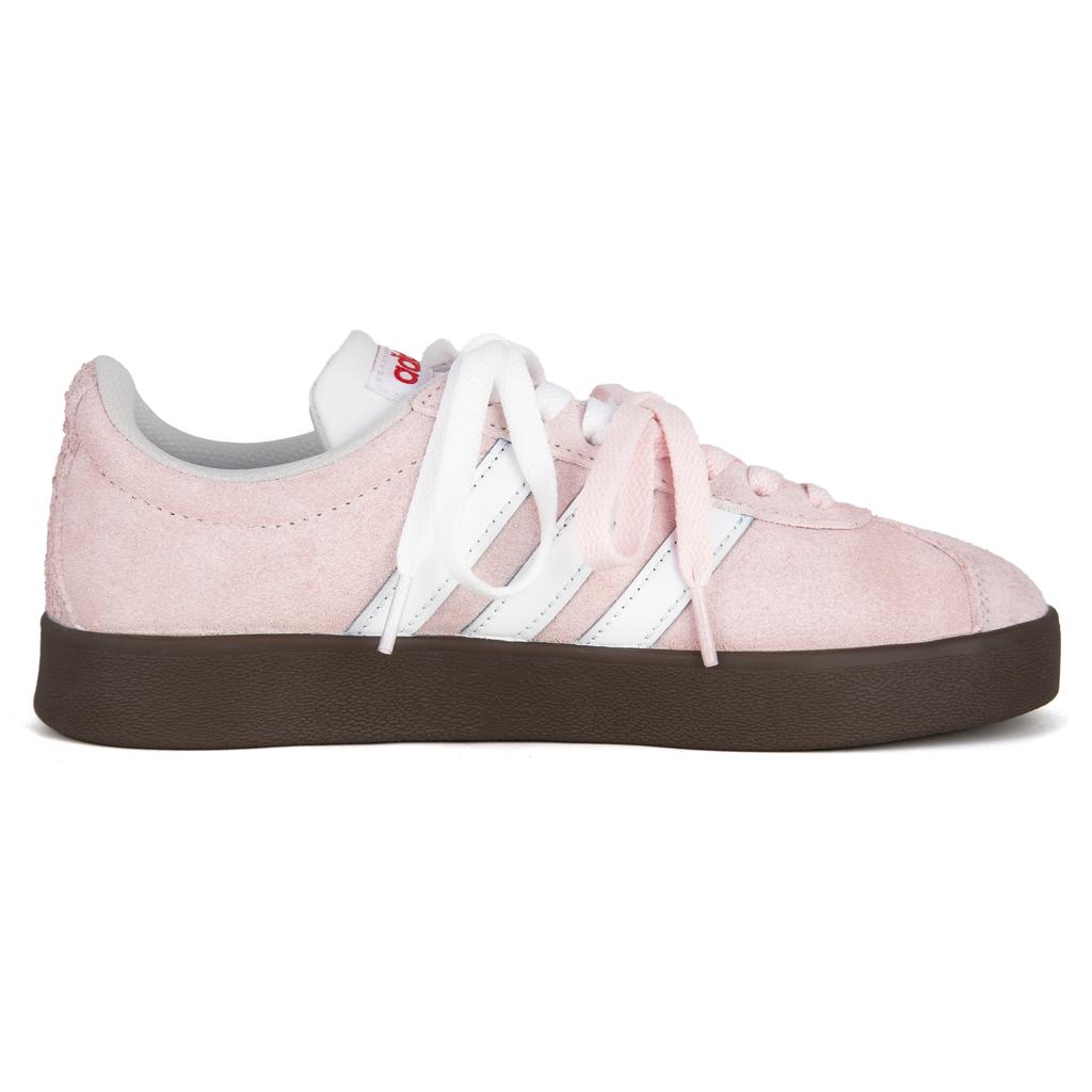 adidas VL COURT 2.0 Menina Gato Resistente à Abrasão Resistente à Abrasão Tênis de Skate Baixo Unisex Rosa Claro JS3003(Equipe1664-)
