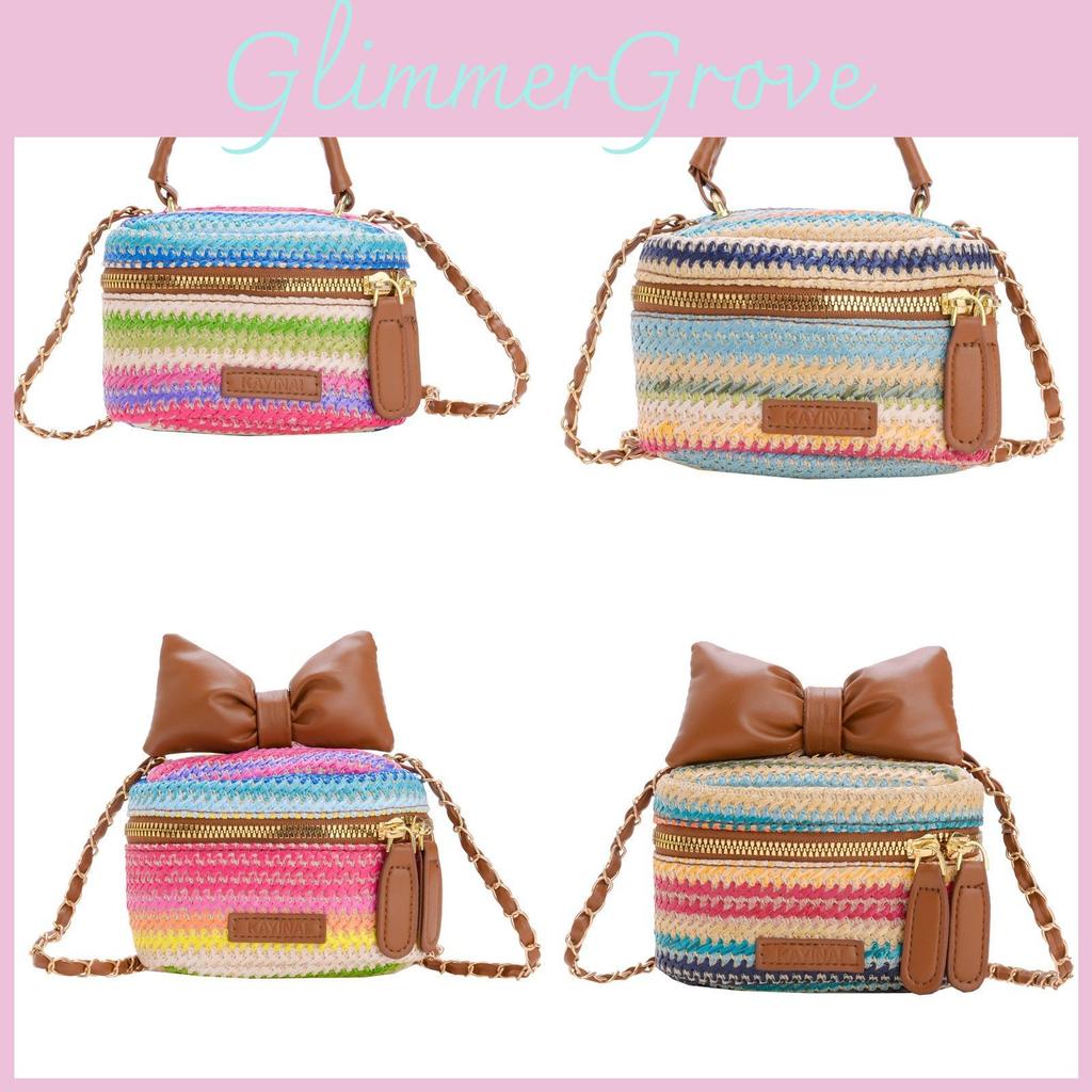 Childrens Woven Bucket Bag With Breathable Fabric For Kindergarten Girls