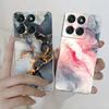 Phone Case For Moto Edge 60 Fusion Case Protect Cover For Motorola Moto Edge 60 Marble Butterfly Print Clear Soft Silicone Funda