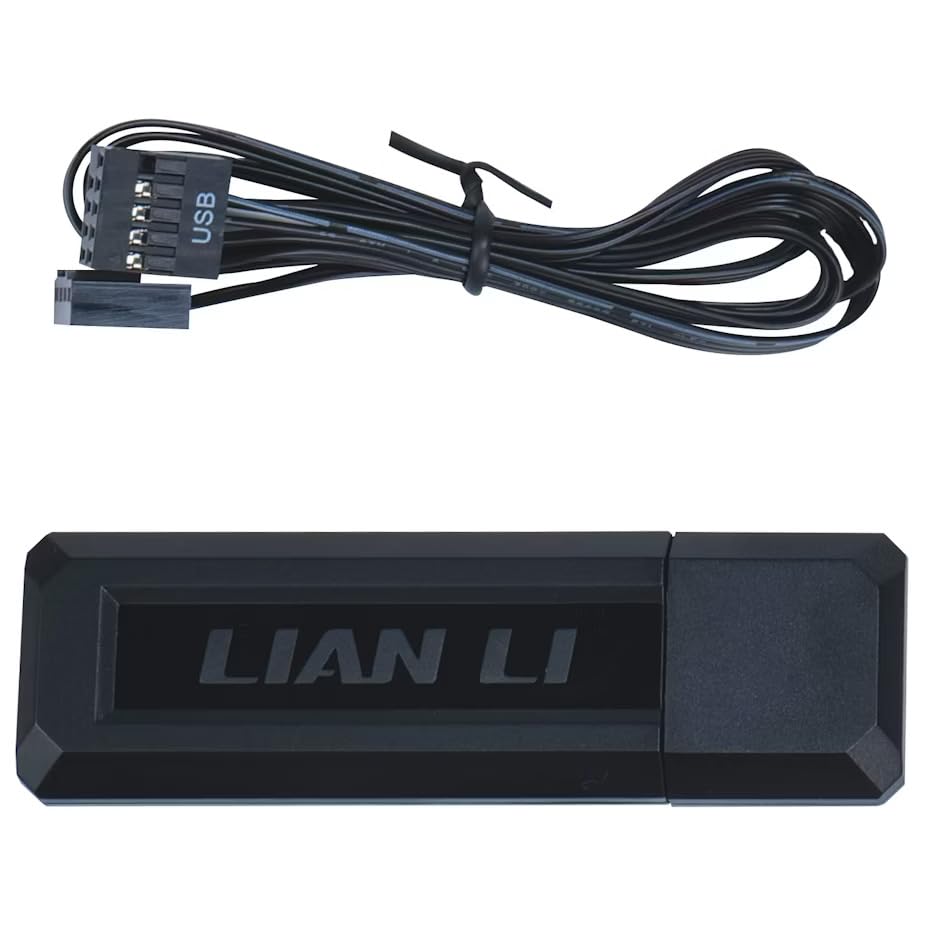 LIANLI UNI FAN Wireless Series Compatible Controller L-Wireless Controller Black 10-Channel Simultaneous Transmission 2.4GHz LL-WLS Controller BK