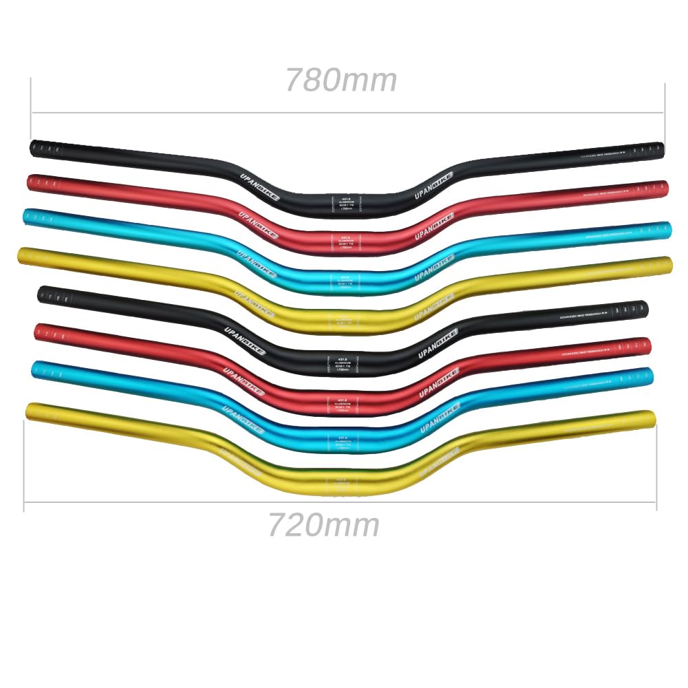 UPANBIKE Sykling Terrengsykkel Sykkel Styrefelt 700mm Riser Bar Styrefelt 31.8mm (Svart)