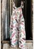 2025 Summer Retro Print Wide-Leg Women's Jumpsuit