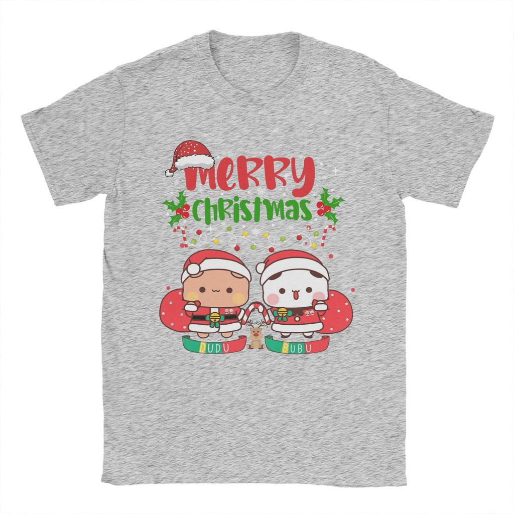 Bubu Dudu Santa Claus Merry Christmas Panda And Brownie Bear True Love Couple 2026 T Shirts Short-Sleeved Tshirt Summer Clothing
