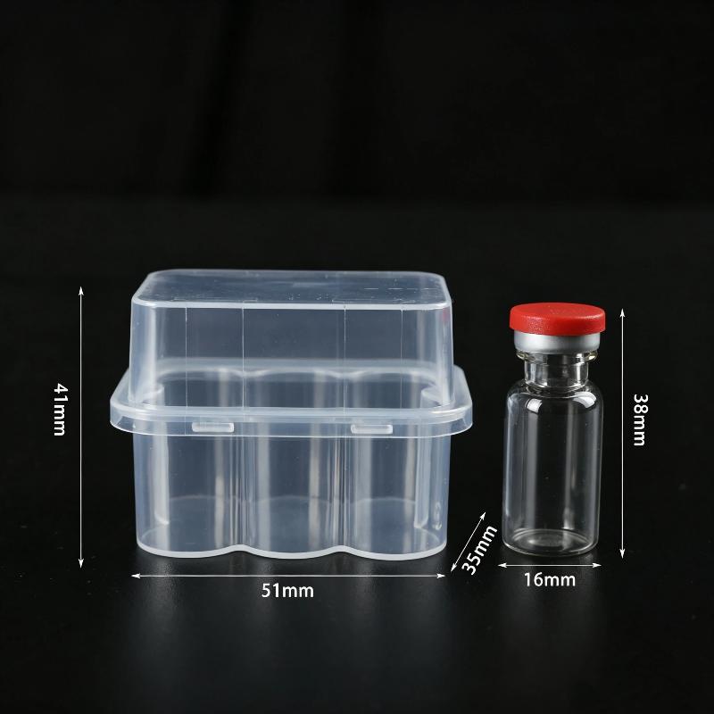 Dustproof Skincare Ampoule Organizer 1Pcs Plastic BA3 Storage Case Fit 3ml 2-10 Serum Vials for Daily Use Travel