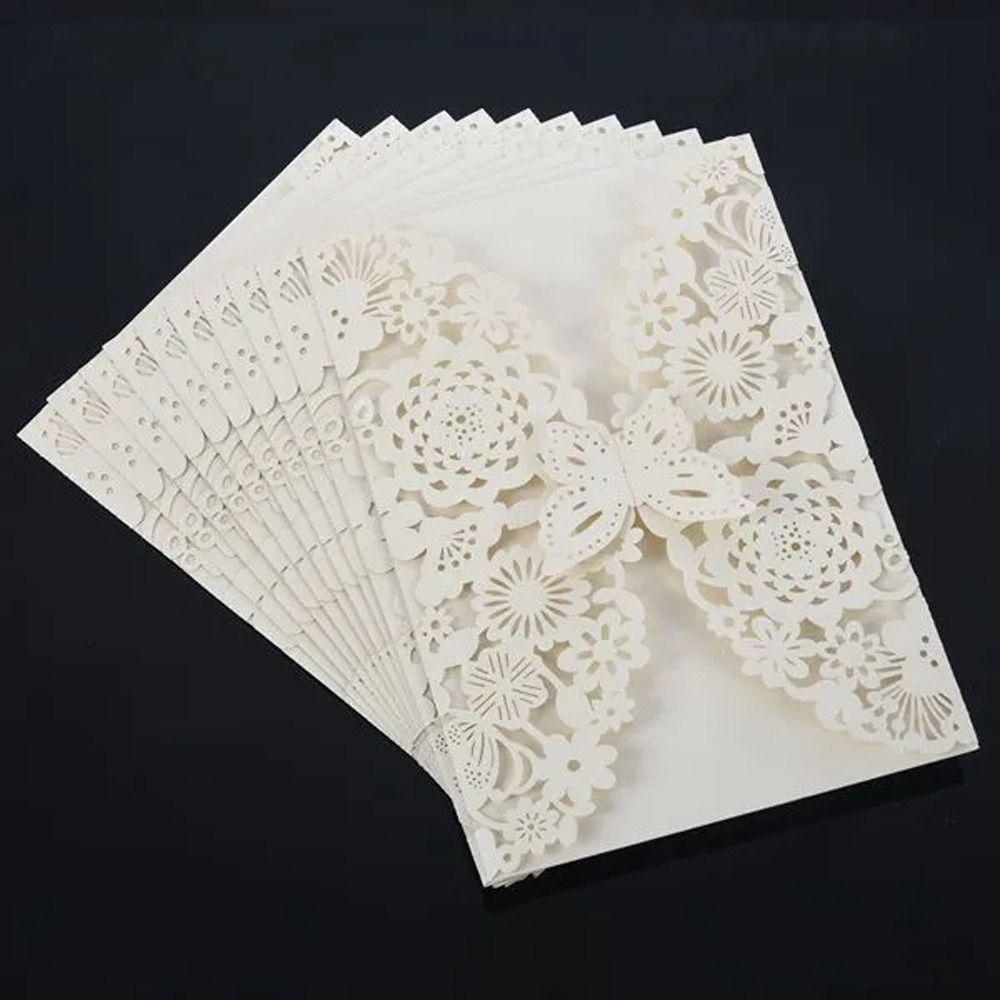 50pcs Flower 3D Invitation Card Hollow Out Hollow Out Invitation Cards  Festival Celebration