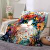 1pc Cat Artwork Ideas Design Home Decor Blanket Gift for Room Bedroom,Living Room, Travel, Camping, Car Blankets