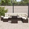 VidaXL Ensemble de salon de jardin 8 pièces avec coussins en poly rotin marron 3349224