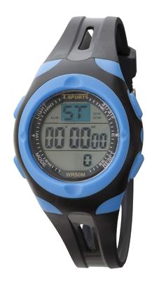 Digital Vattentät Multifunktionell Klocka med Polyuretanarmband Svart [Clepha] TS-D157-BL Dam