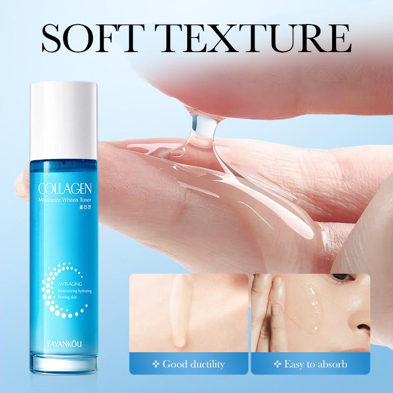 Tonique blanchissant au collagène Anti-âge Élimine les rides Tonique hydratant à l'acide hyaluronique Soin du visage
