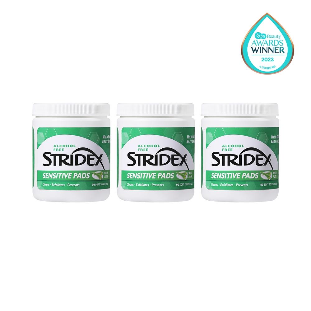 Stridex [keratin Sebum] Stridex Sensitive Pad Triple Plan  90 Sheets+90 Sheets+90 Sheets