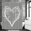 Love Tree Shower Curtain, Bathroom Decoration Shower Curtain, Waterproof Shower Curtain with Hooks