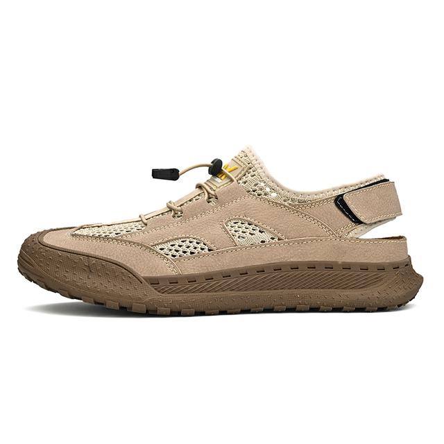 

Модная дышащая сетчатая обувь, нескользящие мужские мягкие спортивные сандалии, удобные мужские уличные кроссовки, легкие мужские походные сандалии 46 хаки