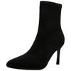Pointed Toe Women Sock Short Boots Fashion Slip On Shoes Autumn Winter Thin High Heel Women's Ankle Booties