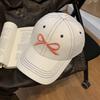 RICYGVM Butterfly Knot Baseball Cap for Women Embroidery Bow Duckbill Hat Fashion Denim Duck Tongue Caps Korean Girl Sun Visors