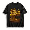 Sunday Race Formula One Club Print T-shirt, Trendy Casual Loose Fit Top For Racing Fans Pure Cotton T-shirt