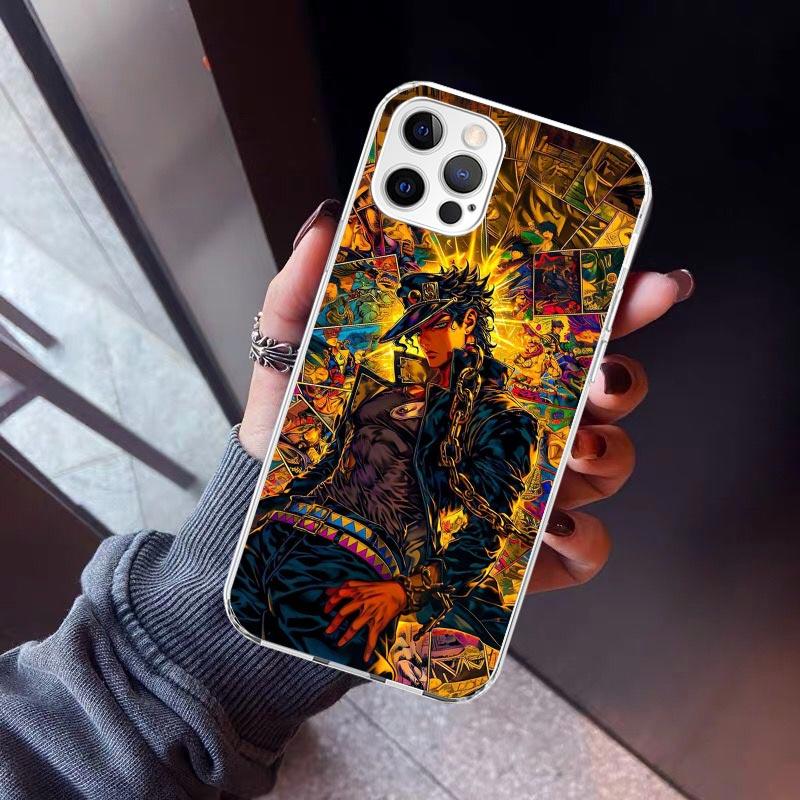 JoJo's Bizarre Adventure Kujo Jotaro Phone Case For iPhone 17 Air 11 13 Mini 14 15 Plus 16 12 Pro Max 16E SE 7 8 Pattern Soft TP