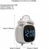 LED Clock Digital Alarm Clock Date Temperature Display Voice Control Loud Volume Brightness Adjustable 12/24H Snooze Table Clock