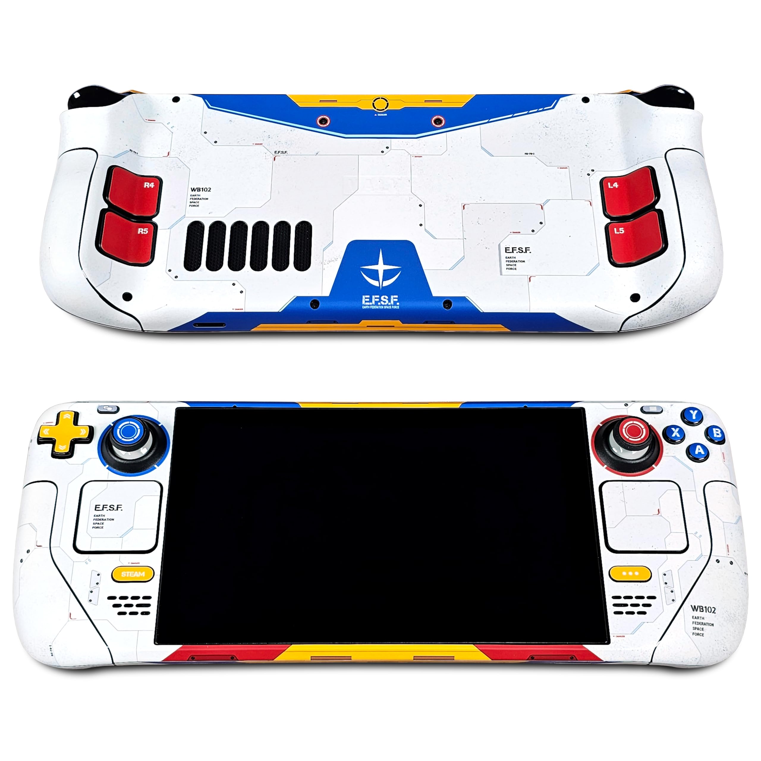 

Steam Deck Skin Gundam Edition Fully Wrapped Matte Vinyl Skin for Steam Deck by POP Compatible with both Steam Deck LCD and OLED versions (Design