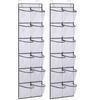 high quality12-Pocket Over-the-Door Shoe Organizer, Large Mesh Pockets, Foldable Design for Closet, Bedroom, Bathroom & Pantry - Ideal for Men'S &