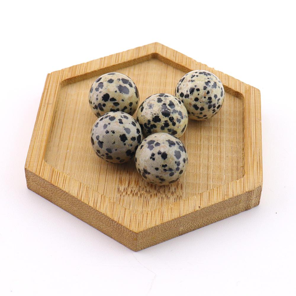 16mm Natural Agate Crystal Ball Ornament - Holeless Round Semi-Precious Stone for DIY Jewelry (BJ12)