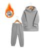 2026 Winter Children Fleece Outfits Toddler Warm Thicken Cotton Soild Hoodies+Pants Tracksuit Kids Boy Girl Sweatsuits Sets